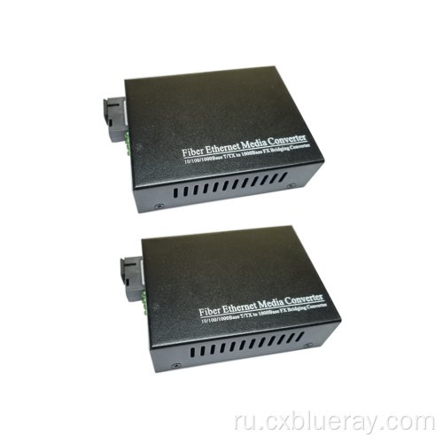 Для RJ45 10/100/1000 м 20 км одноволокно с одним волокном Ethernet Fiber Media Converter